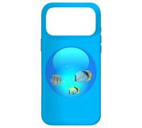 Frutiger Aero Aesthetic Tech Orb Poissons Coque pour iPhone 17 Pro Max