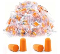 Frutilexia 100 Paires de Bouchon D'oreille, Boule Quies en Éponge Souple, Bouchon Oreille Sommeil, Bouchons D’oreilles Anti Bruit, Protection Auditive, Réutilisables, pour Dormir, Études et Voyages