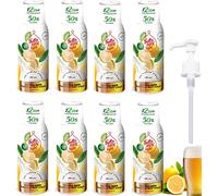 FruttaMax Sirop de Bière au Citron Sans Sucre - 50% de Fruit Réel | Sirop à Faible Teneur en Calories pour Sodas, Cocktails & Desserts - 8 x 500 ml
