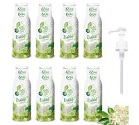 FruttaMax Sirop de Fleur de Sureau Sans Sucre - 60% de Fruit Réel | Sirop à Faible Teneur en Calories pour Sodas, Cocktails & Desserts - 8 x 500 ml