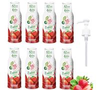 FruttaMax Sirop de Fraise Sans Sucre - 60% de Fruit Réel | Sirop à Faible Teneur en Calories pour Sodas, Cocktails & Desserts - 8 x 500 ml