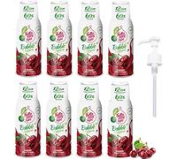 FruttaMax Sirop de Griotte Sans Sucre - 60% de Fruit Réel | Sirop à Faible Teneur en Calories pour Sodas, Cocktails & Desserts - 8 x 500 ml