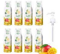 FruttaMax Sirop de Mangue Sans Sucre - 60% de Fruit Réel | Sirop à Faible Teneur en Calories pour Sodas, Cocktails & Desserts - 8 x 500 ml