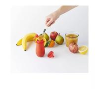 Mastrad - Frutti Pot - Gourde Rechargeable Et Réutilisable - Pour Transportez Les Purées, Compotes et Yaourts - Petits et Grands - 250 ML - Hermétique - Sans BPA - Rouge