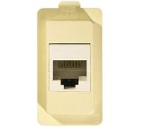 Frutto RJ45 UTP Cat.6e Compatible Bticino Magic 5974AT6 Prise modulaire 8 broches pour câbles Ethernet connexion à sertir sans outils Ivoire