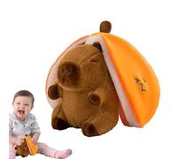 Fruusv Animaux en Peluche,Peluches d'animaux, Jolie en Peluche réversible, Peluche Capybara Orange Lapin Avocat transformateur Mignon, Jouet en Animal Doux, Oreiller de pour