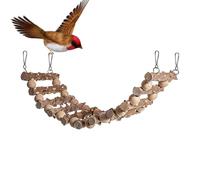 Fruusv Bird Ladder - Chew Cage Accessory, Joy Block Feature with Detail, Resin Frame Feature with Detail, Ladder Functional Styling, Aviary Supplies for Finch, Cockatoo,Wooden Swing Hammock Stand