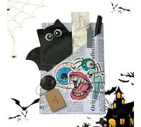 Fruusv Blind Date Book Gift, Halloween Witch Mystery Read, Wrapped Surprise Novel, Themed Cover Design, Fun Card Included, Excellent for Parties, Libraries, Teachers, Readers, 7.09x3.94 Inches