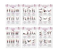 Fruusv Body Guide - Dumbbell Workout Poster Set, Home Fitness Training Visual Chart Pack, Exercise Motion Reference with Step Flow Layout Design, Fitness Wall Display for Daily Use, Workout Poster