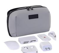 Fruusv Cable Storage Bag, Tech Pouch Organizer, Zippered Shockproof Compact Cord for Travel Business Commute, Charger Cable Phone Wire Padded Interior, 22.5x13x8cm