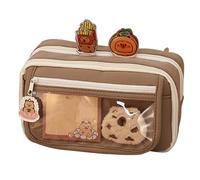 Fruusv Capybara Fun Cute Pencil Pouch, Fun Student Holder, Mouth Pencil Case for Teen Girls, Multi Compartments, About 21x13x7.5cm, Ideal for School, Study Organizer