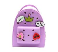 Fruusv Cartoon Silicone Backpack, Waterproof Jelly Backpack, Cute Charm, Adjustable Lightweight Travel Bag Purse for Girls, Fashion School with Soft Silicone Design Built to Last