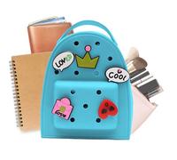 Fruusv Cartoon Silicone Backpack, Waterproof Jelly Backpack, Cute Charm, Adjustable Lightweight Travel Bag Purse for Girls, Fashion School with Soft Silicone Design Built to Last