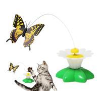 Fruusv Cat Interactive Toys, Electric Fluttering Kitten Teaser, 360° Rotating Bird Butterfly, Engaging Playtime Toy for Multi Cat Homes, Fun Exercise and Stimulation