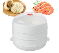 Fruusv Cuiseur Vapeur Micro-Ondes pour Légumes avec Couvercle et Plateau - Vapeur à pommes de terre pour micro-ondes - Ustensile de Cuisson pour Réchauffer Plats Pâtes Dumplings Viande Bacon Maïs