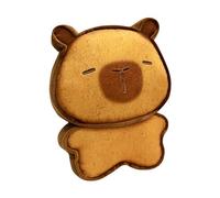 Fruusv Cute Capybara Plush, Toast Capybara Stuffed Animal, Soft Huggable Toy, Ultra- Plushie, Cozy Cuddle Companion, (Brown, 1 Pack), Perfect for Kids, Adults, Home Decor