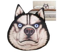 Fruusv Dog Head Pillow, Stuffed Husky Cushion, Decorative Stuffed Dog Pillows, Soft Home and Office Pillow with Cute Design, Apartment Dorm Hotel Accessory, Car and Living Room Pillows for Comfort