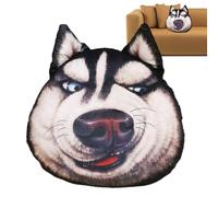 Fruusv Dog Shape Pillow, Husky Head Cushion, Stuffed Dog Pillow, Plush Soft Decorative Cushion with Cute Design, Home and Office Accessory, Apartment Dorm Hotel Comfort for Farmhouse Car