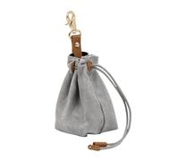 Fruusv Dog Treats Training, Dog Treat Pouch, Waist Bag Puppy Drawstring, Compact & Convenient Design, Closure Food Pocket for Pet Outdoor Walks, (Black, 1 Pack), 18x7x7cm