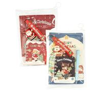 Fruusv Holiday Stationery Set - Festive Themed Notebook, Pen and Keychain for Kids, Students School Classroom, Study Note Taking, Writing Practice and Holiday Learning Activities