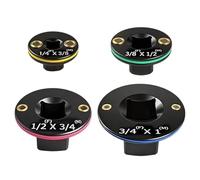 Fruusv Kit D'Adaptateurs De Douille | 4 Convertisseurs D'Entraînement Magnétiques | Avec Pied-De-Biche Triangulaire Et Adaptateur Pour liquet | Pour Maison, Réparation Auto, Espaces Restreints,