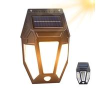 Fruusv Lanternes murales à énergie solaire, lampes de sécurité pour porche, lampe murale à énergie solaire haute luminosité pour extérieur, jardin paysage, lanterne murale étanche pour éclairage