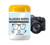 Fruusv Lingettes De Nettoyage Pour Lunettes - 40 Pièces Nettoyant Anti-Buée - Lingettes Pour Les Ecrans D'Ordinateur - pour Téléphone Ordinateur Appareils Électroniques Portable Moniteur TV Caméra