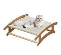 Fruusv Lit pour Chats Suspendu | Fauteuil De Repos en Bois Doux Et Respirant Surélevé,50,5 x 41,5 x 15,8 cm Lit en Bois Démontable pour Chien - pour Animaux de Compagnie, Chiot, Intérieur et Coin du