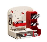 Fruusv Pegboard Desk Organizer, Desktop Shelf Organizer Pegboard, No Drill Required, Home and Office Storage Solution, Sturdy & Functional, Desk Accessory, Perfect for Home, Workplace, Or Study Area