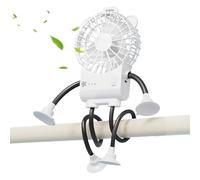 Fruusv Petit Ventilateur de Table pour Bureau,Brasseur d'Air de Table Robot 3 Vitesses avec Ventouse,Ventilo de Chevet | pour Bureau Voyage Chambre à Coucher Camping Travail Chevet et Maison