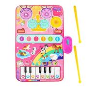 Fruusv Piano Mat - Baby Play Pad with Jazz Drum & Piano Sounds, Musical Learning Toy for, Educational Activity Rug for Preschool Boys Girls, Home Travel & Party Fun, Indoor and Outdoor Uses