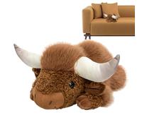 Fruusv Soft Weighted Cow Plush, 30cm Realistic Stuffed Pillow, Cattle with Reliable Build, Sl ecorative Aid with Contemporary Style, Fashion Plush with Radiant Appeal, Comfort Companion