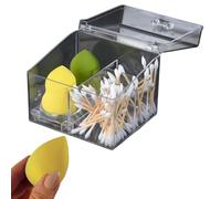 Fruusv Support pour mixeur de beauté, étui de rangement pour éponge de maquillage - Présentoir de conteneur de stockage de maquillage anti-poussière - Porte-éponge de maquillage protecteur avec