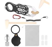 Fruusv Testeur De Pièces En Or Et Argent | Ensemble Marteau Pince Aimant Porte-Clés - Outil de Test pour Collectionneurs de Pièces de Monnaie | Pour Adultes, Famille, Amis, Professionnels Et