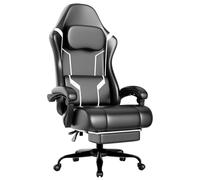 Fruyyzl Chaise Gaming pour Adulte, Chaise de Bureau Ergonomique avec Dossier réglable, Fauteuil Gaming avec Appui-tête et Soutien Lombaire, Siege Gaming Rotatif avec Accoudoir (Blanc)