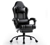 Fruyyzl Chaise Gaming pour Adulte, Chaise de Bureau Ergonomique avec Dossier réglable, Fauteuil Gaming avec Appui-tête et Soutien Lombaire, Siege Gaming Rotatif avec Accoudoir (Normal-Negro)