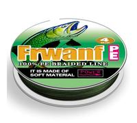Frwanf Ligne de pêche tressée vert armée foncé Couleur ne se décolore jamais 100M-2000M 2,7-136 kg Ligne de pêche PE super résistante Résistante à l'abrasion Fil de pêche zéro étirement (300m/328
