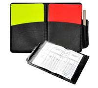 FRXVUC Cartes d'Arbitre de Football, Carton Arbitre Set, Cartes Rouges et Jaunes avec des Feuilles de pointage, Portefeuille, Crayon, pour Le Jeu de Football Basketball Sport Scolaire
