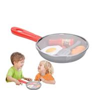Fry Pan Toy - DIY Children Play Kitchen Pretend Cooking Set Imagination Boosting Accessories | Engaging cookware assortment featuring pans utensils foods educational play value designed to entertain k