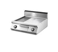 Fry top électrique, top, 1/3 rainurée et 2/3 plaque lisse chromée Virtus V9080FTREVCRT