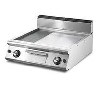 Fry top gaz, top, 1/3 rainurée et 2/3 plaque lisse Virtus VS9080FTRGVT 1 G