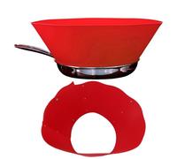 Fry wall Splatter Guard, Red Silicone Anti Oil Splashing, Adjustable Frying Pan Wall | Cooking Supplies, Dishwasher Safe for Kitchen Cooking