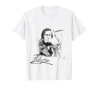 Fryderyk Chopin Encre Portrait Signature Juliart Piano T-Shirt