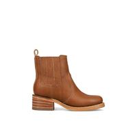 Frye Campus Chelsea Bottines pour femme - Bottes en cuir de qualité supérieure de 14,6 cm avec doublure luxueuse et semelle extérieure en cuir avec talon épais de 4,4 cm, Selle - Tremblement de terre