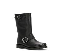 Frye Veronica Bottes courtes pour femme en cuir pleine fleur avec matériel en métal antique, construction passepoilée Goodyear et semelles à crampons en caoutchouc - Hauteur de la tige de 17,5 cm
