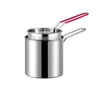 Fryer Deep - French en acier inoxydable Pot Fryer Deep | Mini Fryerr Basket durable Pot de panier | Gadgets de cuisine multifonctionnels Petite crépine de poêle pour les chips de tempura