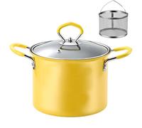 Fryer Pot 2L Mini Fryer Pot en acier inoxydable avec panier, couvercle et anti-scalding Handle japonais pour la maison, les copeaux de tempura, les frites, le poisson et le poulet, les sports