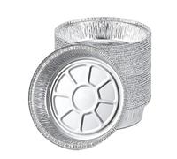 Fryer Sheets - Air Fryer Basket Liners for Kitchen | 50 Round Aluminum Foil Inserts with Oil Resistant Coating Features for Microwave Meat and Vegetable Cooking Home Baking Toaster Oven, 23.5cm