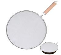 Frying Pan Splatter Screen - Anti-Splash Screen with Handle, Splash Guard for Skillets | Non-Stick Pan Splash Guard, Cooking Lid for Frying Pans, 13", 11.5", 10", 8" Sizes, Kitchen Cooking Tools