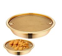 Frying Panier de drainage à l'huile de panne - de cuisson multifonction pour barbecue, 25,4 x 25,4 x 3,5 cm, plateau en acier inoxydable, plateau de cuisson multifonction, de drainage à